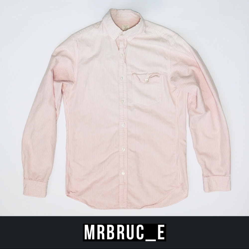 J.CREW men seersucker stripe button down shirt